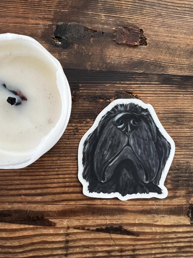 The Newfoundland dog Sticker