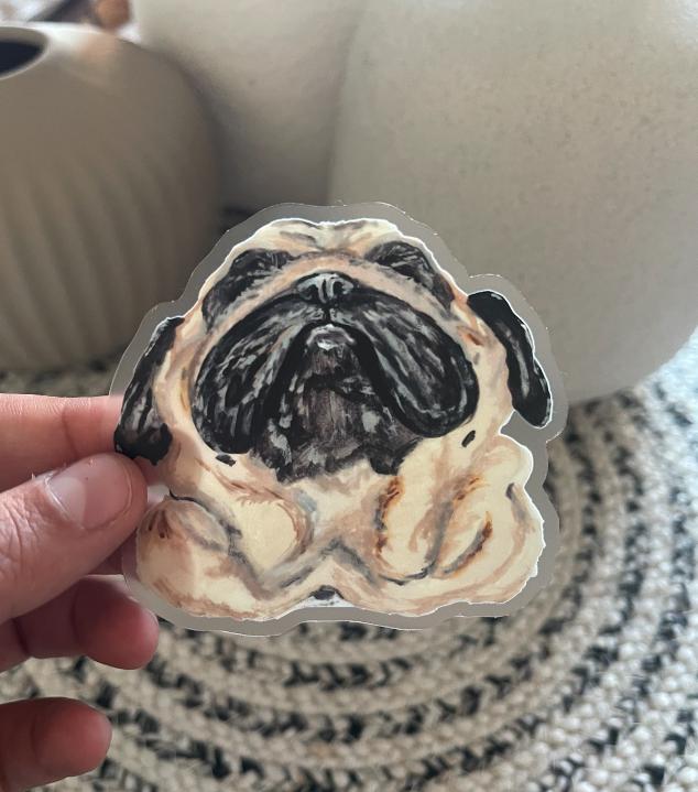 The Pug Dog Sticker