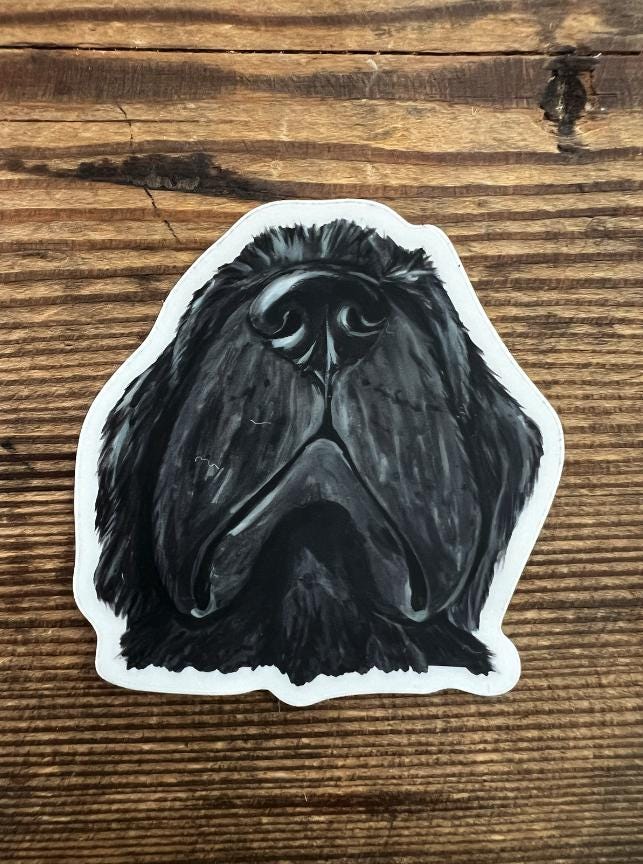 The Newfoundland dog Sticker