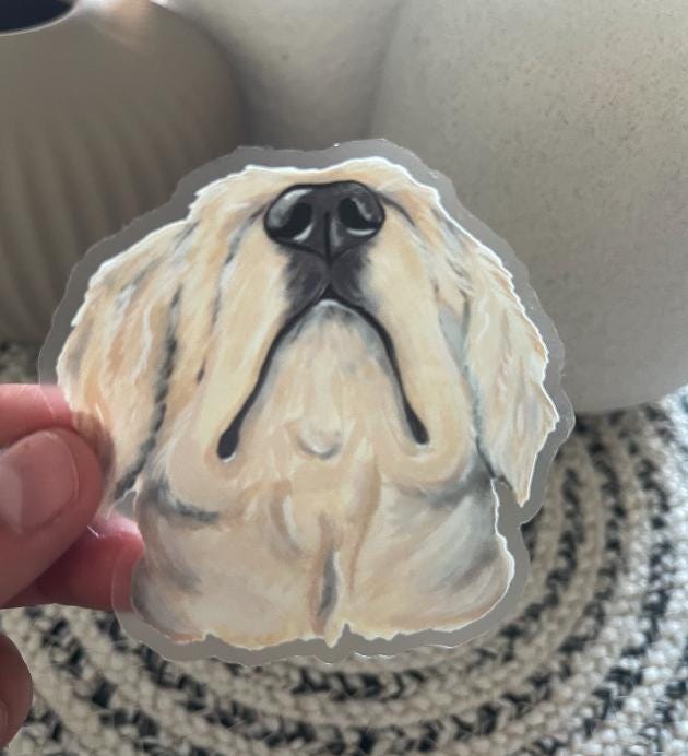 The Golden Retriever Dog Sticker