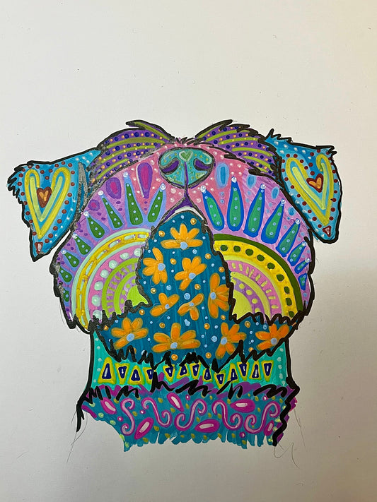 The Alebrije Nose-up Dog Portrait