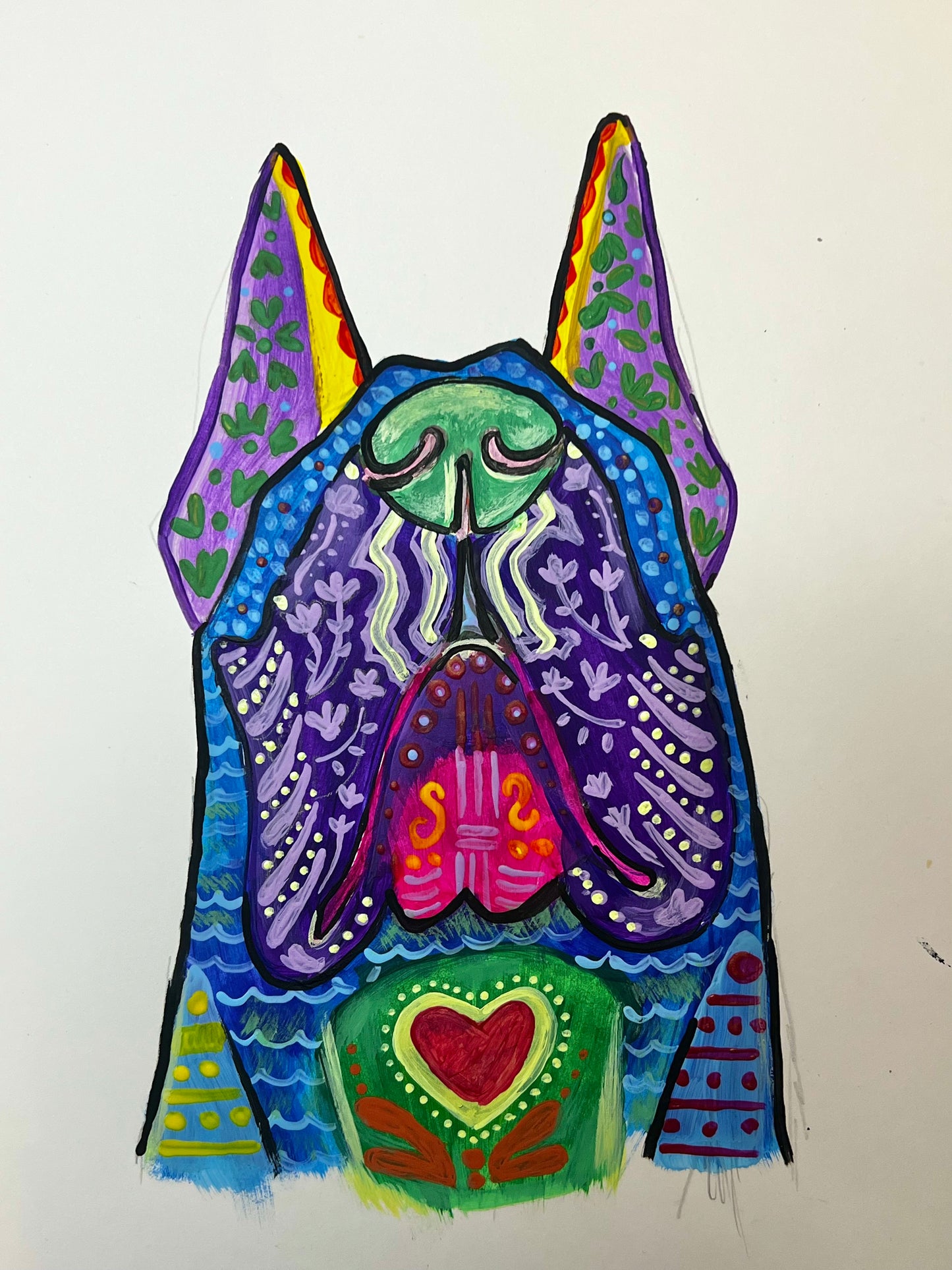 The Alebrije Nose-up Dog Portrait