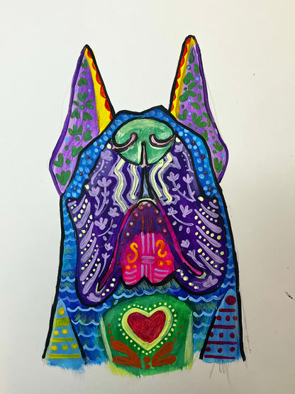 The Alebrije Nose-up Dog Portrait