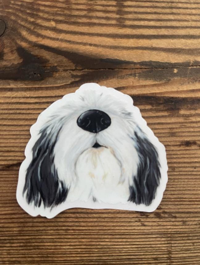 The Old English Sheep Dog Sticker