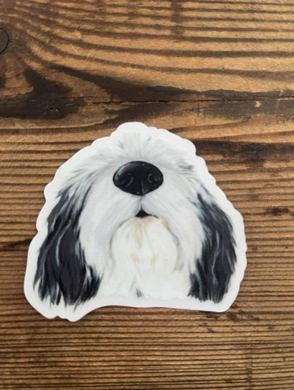The Old English Sheep Dog Sticker