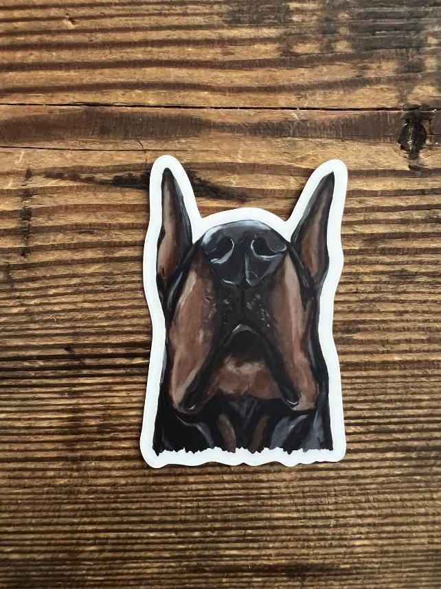 The Doberman Dog Sticker
